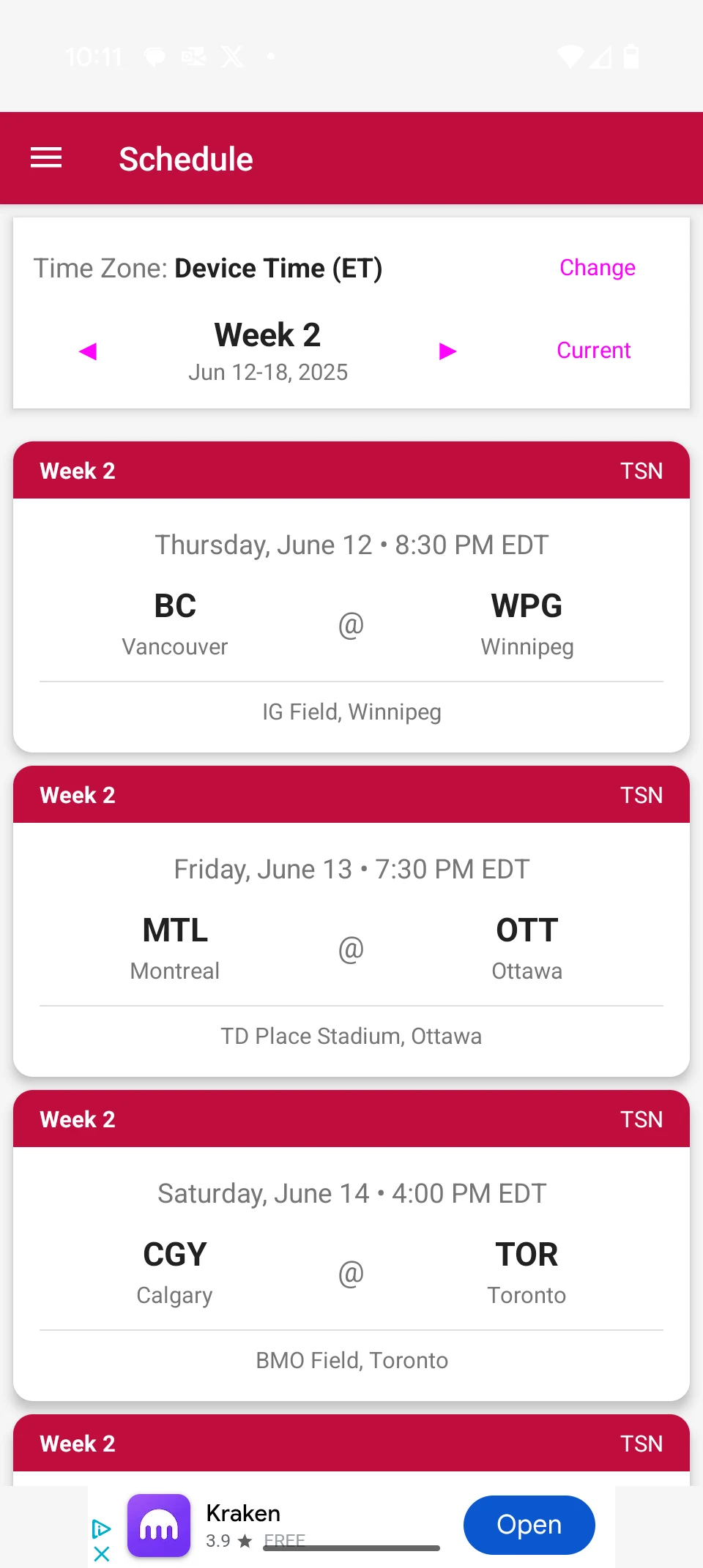 CFL News Hub screenshot